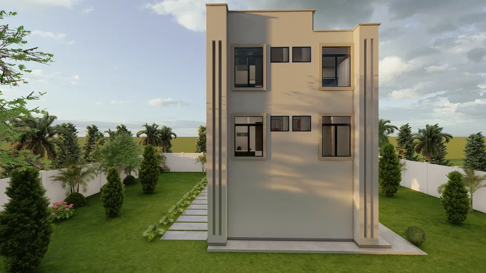 Lattice Facade Residence — visualisation